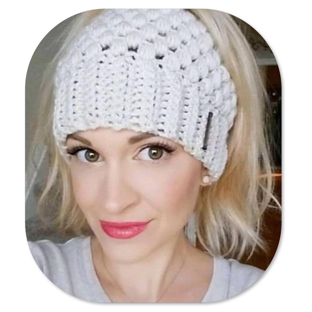 Ponytail Stretch Knit Beanie - Picture 3 of 3